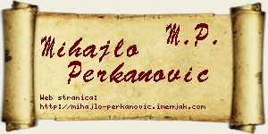 Mihajlo Perkanović vizit kartica